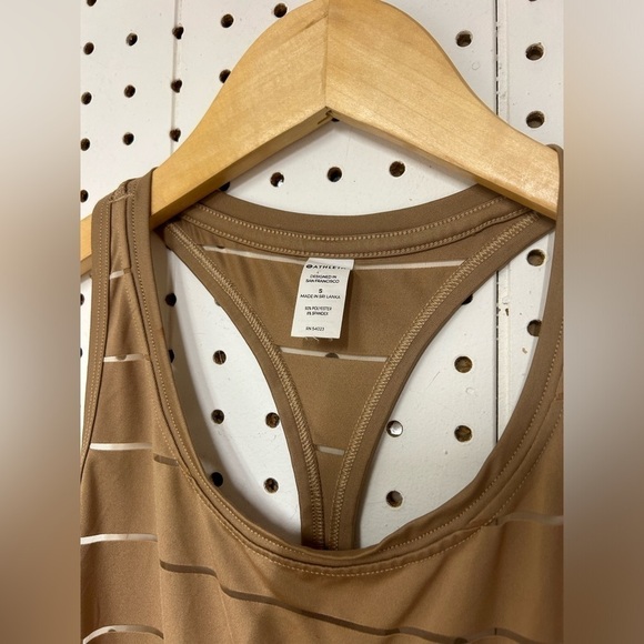Athleta Stripe Mesh High Neck Top - Picture 2 of 5